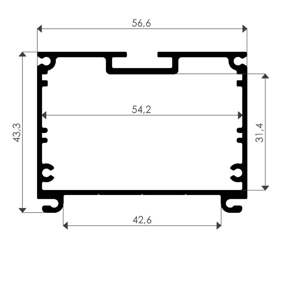 540 ASL Aluminum Linear Led Profile