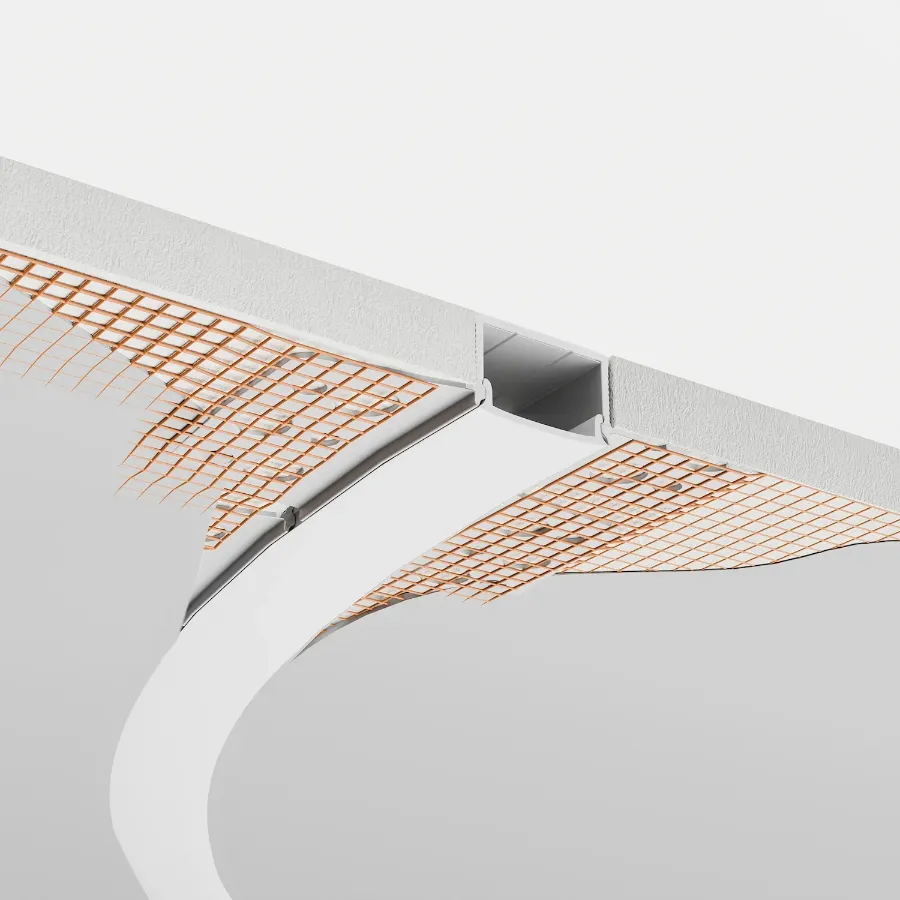 Flexible Recessed Plasterboard LED Profile – 820 ASL
