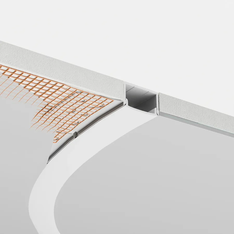 Flexible Recessed Plasterboard LED Profile – 820 ASL