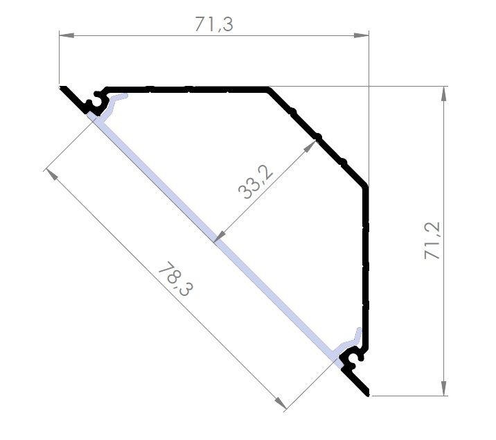1114 ASL Ceiling Corner LED Profile